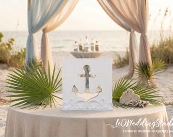 Anchor Sand Ceremony Frame, Unity Sand Shadow Box, Beach Wedding Keepsake, Nautical Wedding Decor, Modern Wedding Gift for Couple
