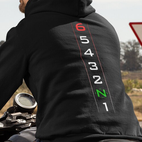 Motorcycle Gear Shift Hoodie One Down Five up Motorcycle Etsy