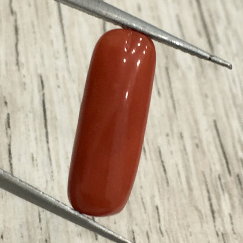 5 Cts 100/% Natural Red Coral Loose Cabochon Gemstone Original Italian Coral Gemstone Size 17x6x6 mm Cabochon Coral Ring Size Free Shipping