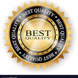 May include: A gold-colored seal with the words "BEST QUALITY" in a black band. The seal has a starburst design around the edge and a gold center with the same text. The image is on a white background.