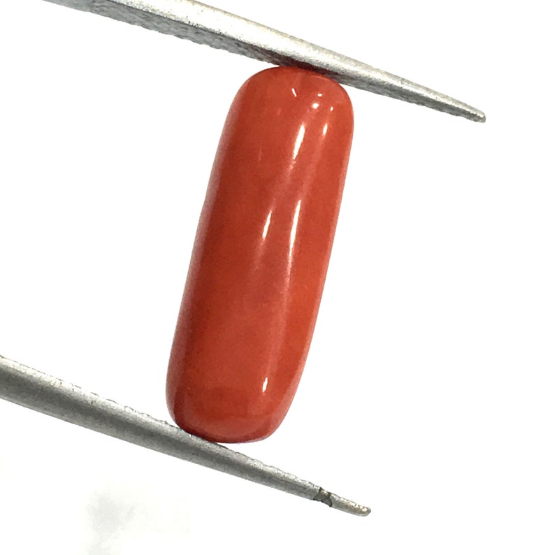 5 Cts 100/% Natural Red Coral Loose Cabochon Gemstone Original Italian Coral Gemstone Size 17x6x6 mm Cabochon Coral Ring Size Free Shipping