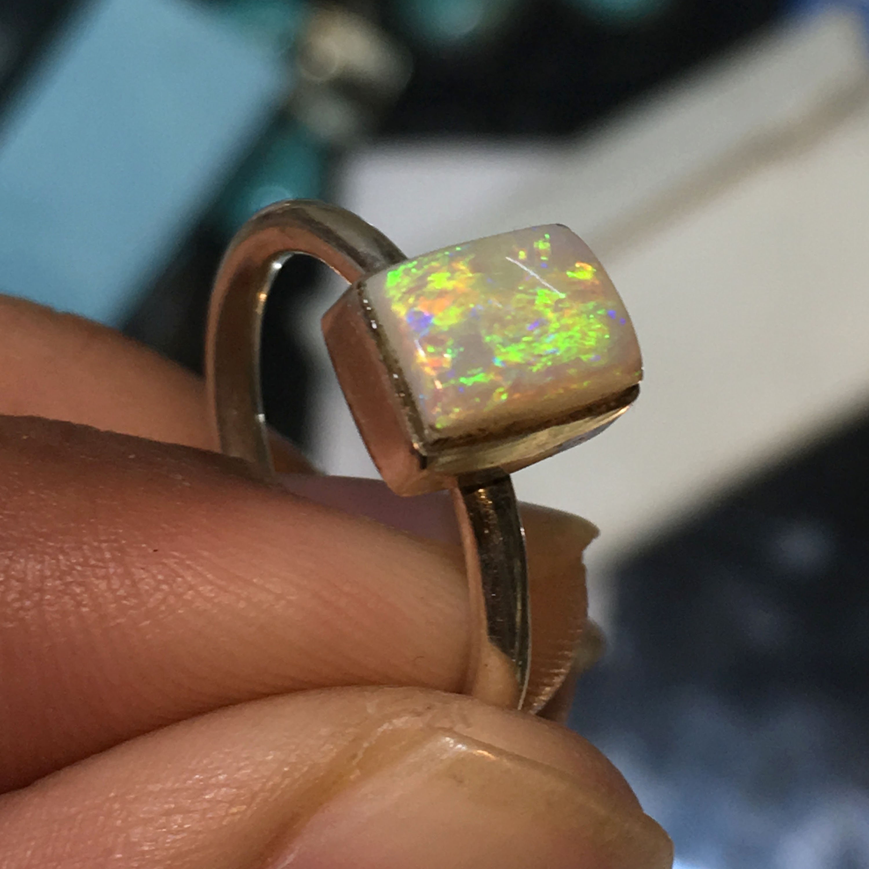 Very Top Natural Australian Fire Opal Stone Ring 925 Solid Etsy