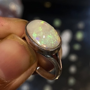 Top Grade Beautiful Natural Solid Australian Opal Ring 925 Solid Sterling Silver Ring Handmade Opal Stone Size 13x9 mm Best Gift Ring