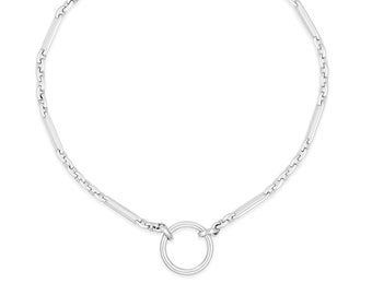 High Quality Sterling Silver 925 Open Circle Necklace