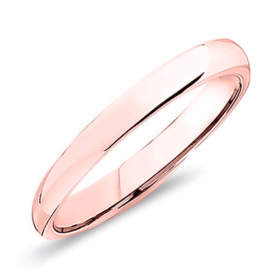 Solid Gold Wedding Rings High Polish 4mm Comfort Fit Solid Gold Plain Wedding Band / Yellow ...