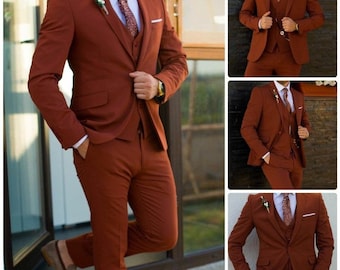 dark orange suit