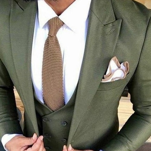 Men Suits Green 3 Piece Wedding Suit Men Dinner Suit Tuxedo - Etsy