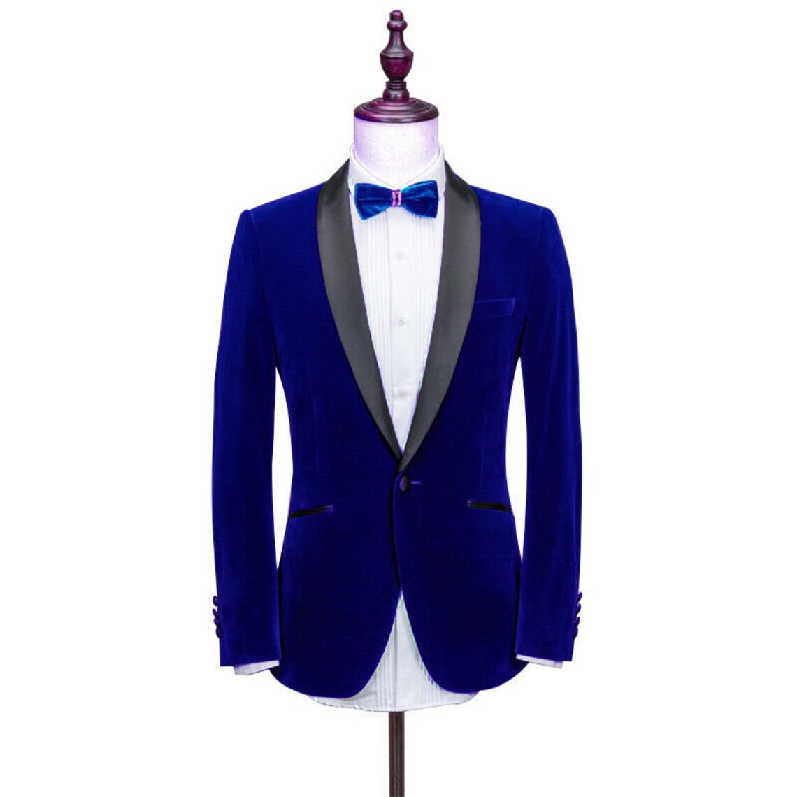 Tuxedo Jacket Men Royal Blue Velvet Jackets Slim Fit Blazers Etsy