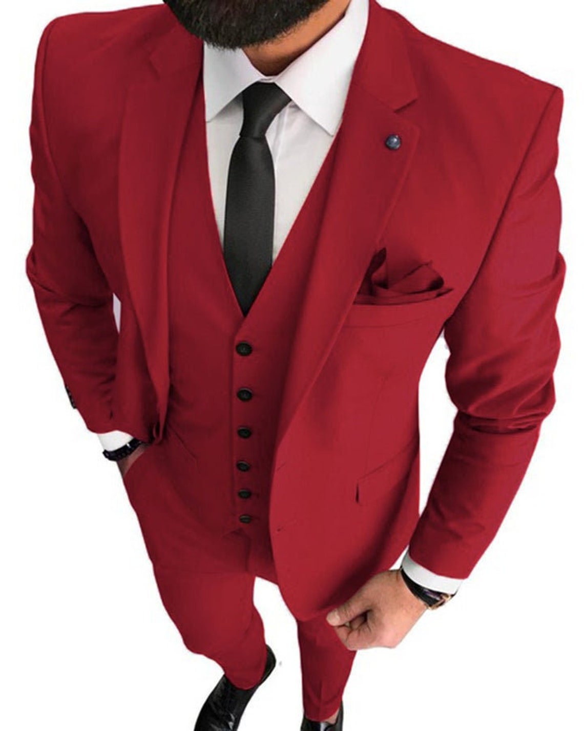 Suits for Men Red Suit Latest Designs Red 3 Piece Suit Men Etsy