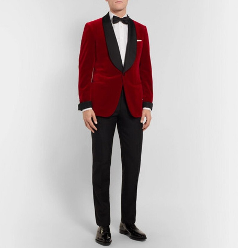 Tuxedo Jackets Men Red Velvet Blazer Men Dinner Jackets | Etsy