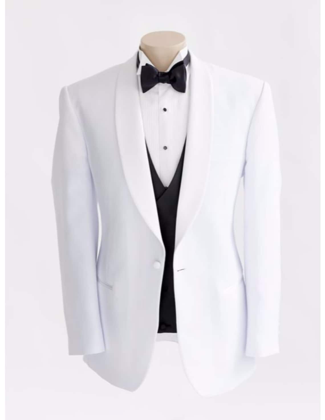 Tuxedo Jacket Men Grooms Dress Luxury White Tuxedo Jacket Etsy