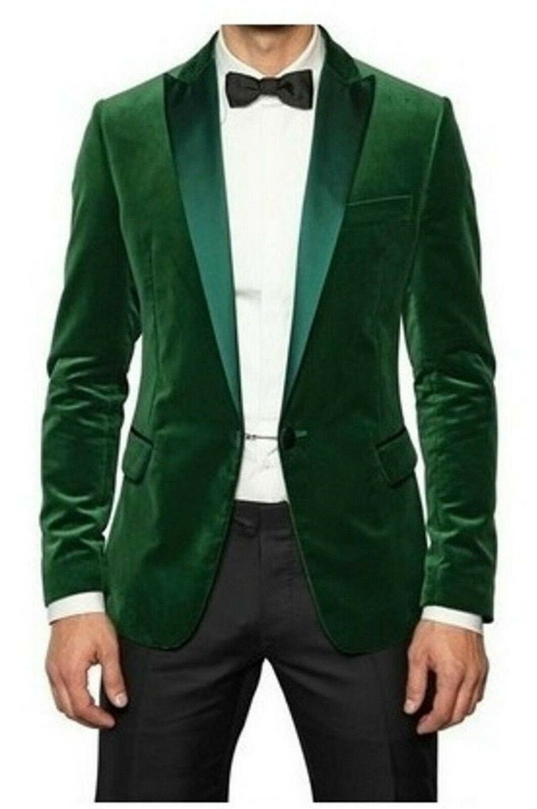 Chaqueta esmoquin para hombre Verde Velvet Blazers Hombres | Etsy México