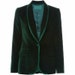 Women Blazers Green Velvet Jacket Tuxedo Jacket Bespoke Stylish Dinner Slim Fit jacket 