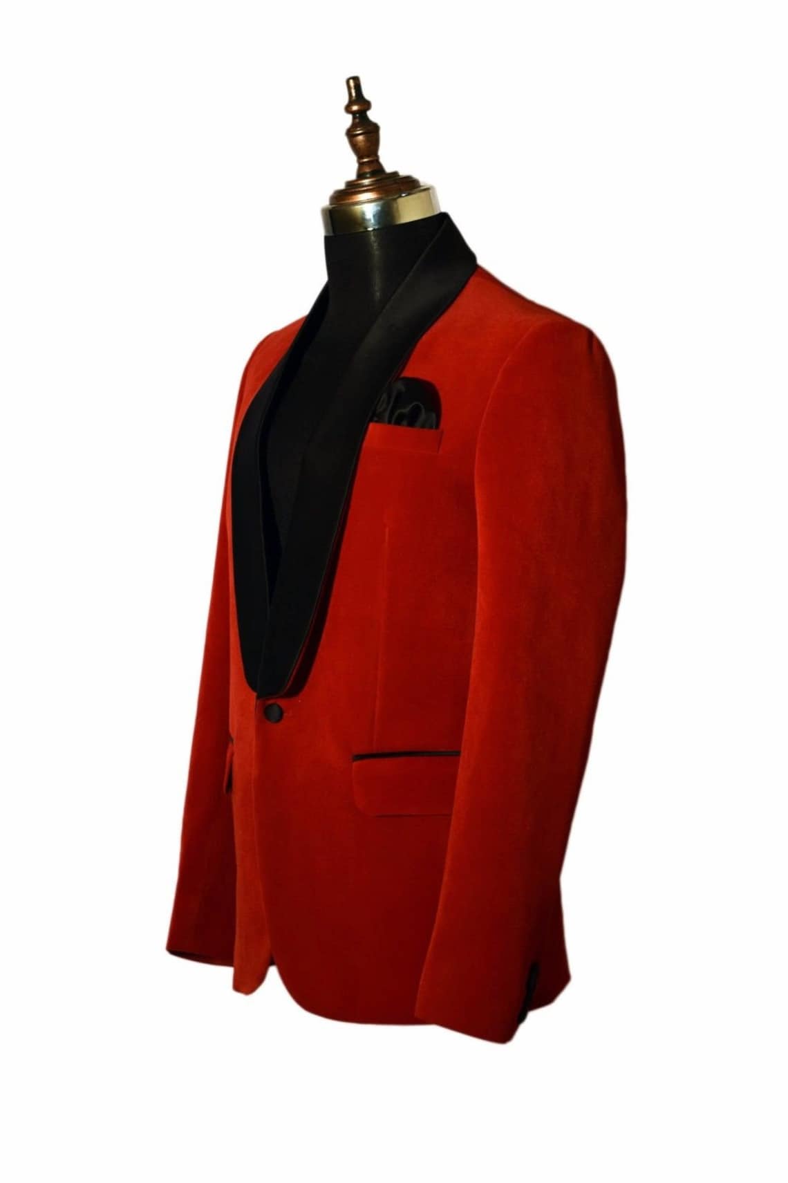 Men's Elegant Jacket 1 Button Red Velvet Dinner Jacket Etsy