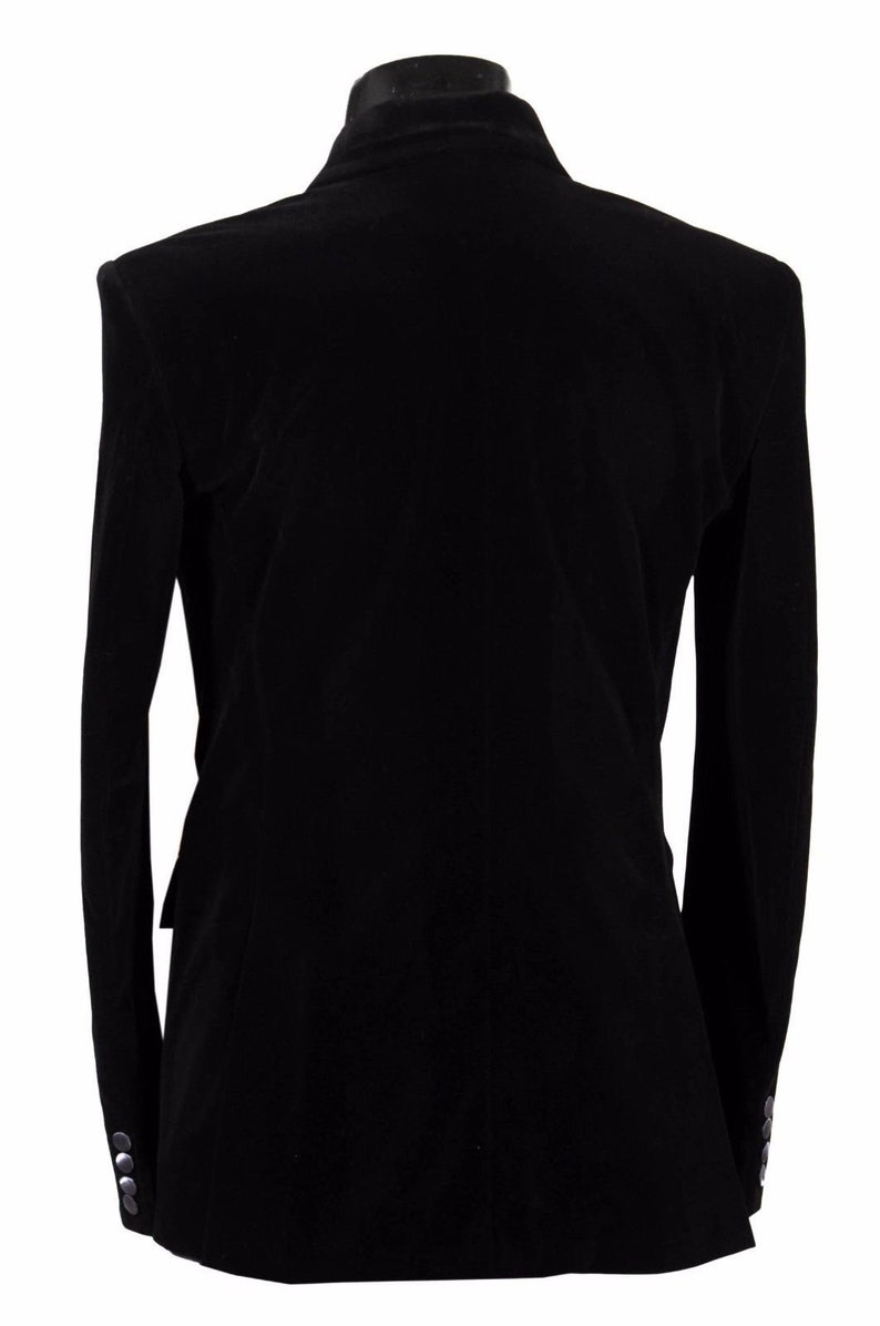 Men Black Velvet Jacket Hosting Dinner Coat Double Breasted Etsy