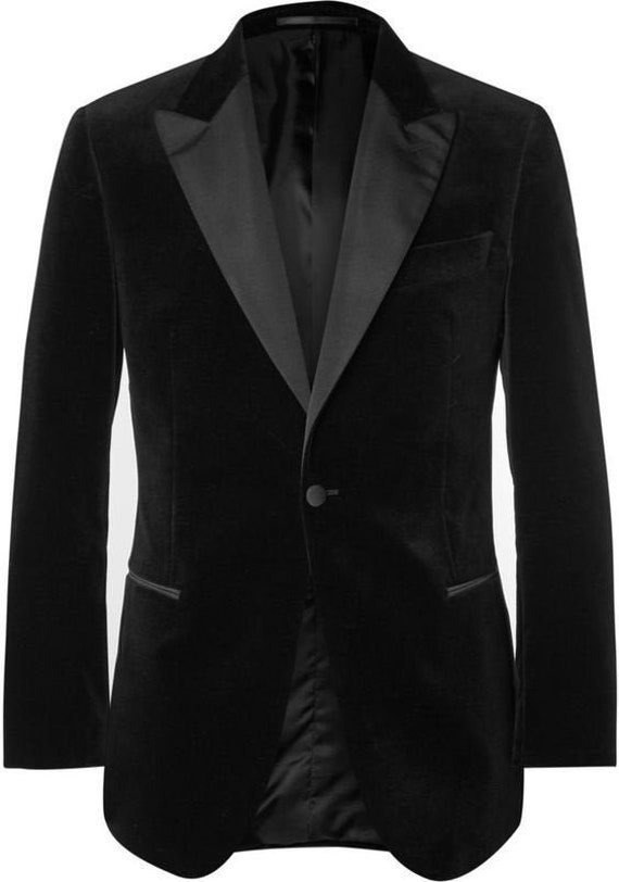 Men Tuxedo Jackets Black Velvet Jackets Men's Slim Fit | Etsy