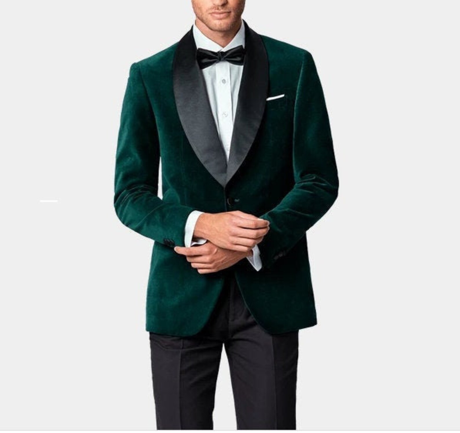 Tuxedo Jackets Mens Green Velvet Blazers Groom Wear 1 Button | Etsy