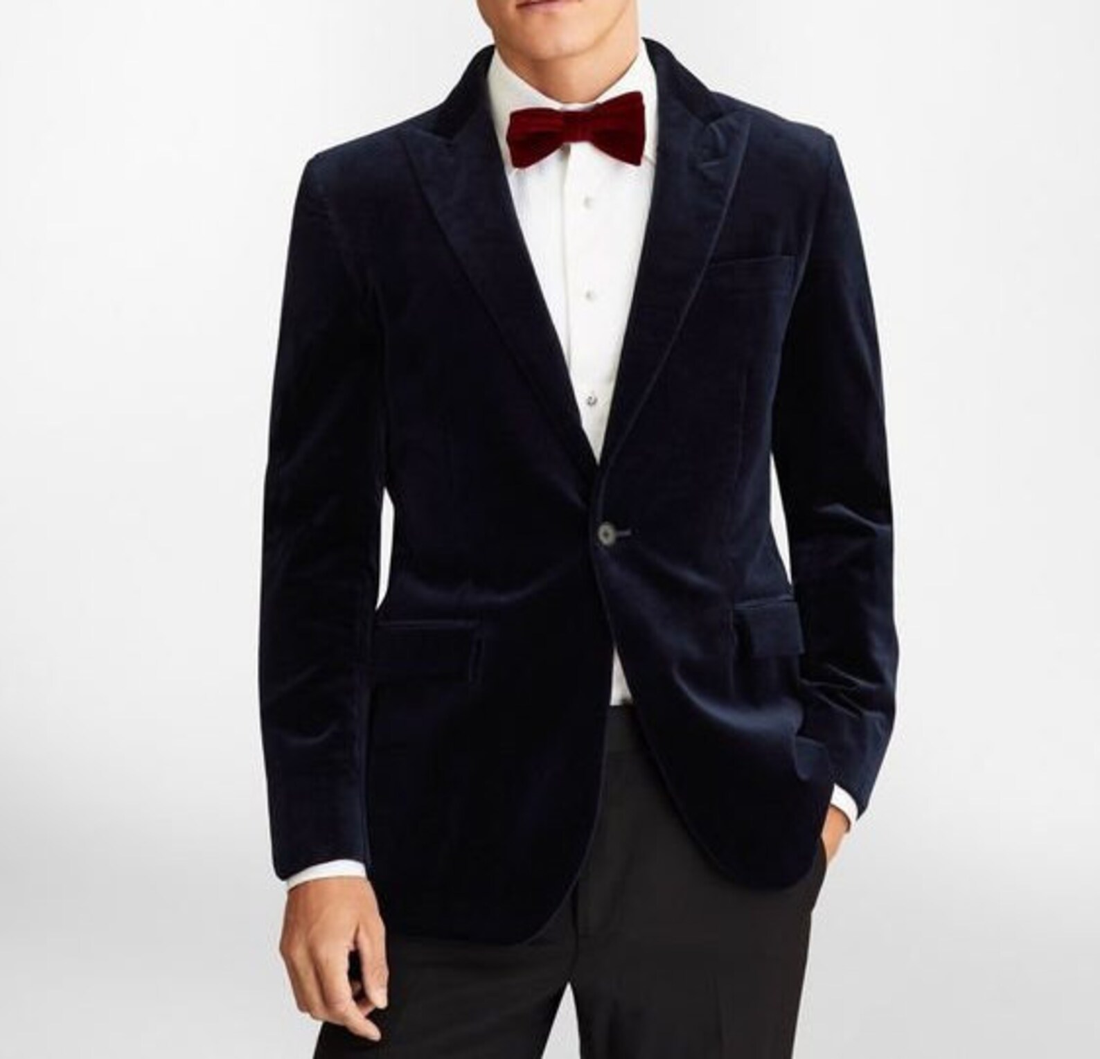 Tuxedo Jackets Men Navy Blue Velvet Jackets Mens Slim Fit Etsy