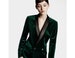 Women Jacket Green Velvet Blazers Tuxedos Wedding Wear Prom Engagement 