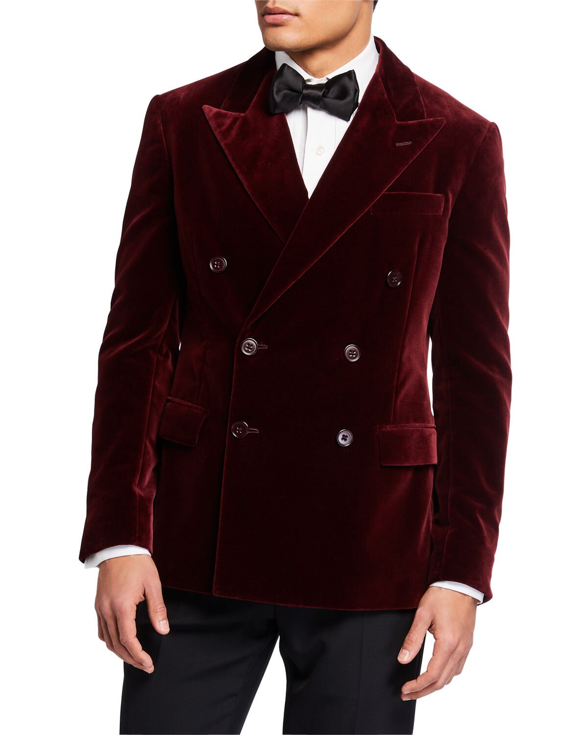 Men Blazers Burgundy Velvet Jacket 