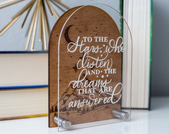 Shelf Decor, To The Stars Who Listen And The Dreams That Are Answered, Bookshelf Decor, Shelf Stand