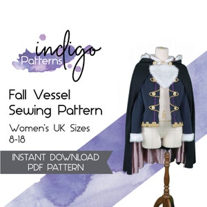 Wolf Robin Halloween Cosplay Sewing Pattern - Digital Download PDF Pattern Women&#39;s uk Sizes 8-18