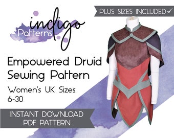 Elf Druid Cosplay Sewing Pattern - Digital PDF Sewing Pattern