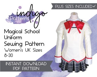 Magical Girl School Uniform Sewing Pattern (Digital Download)