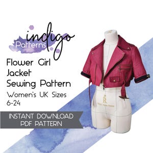 Aerith Jacket Cosplay Sewing Pattern - PDF Sewing Pattern in UK size 6-24 for Denim Jacket
