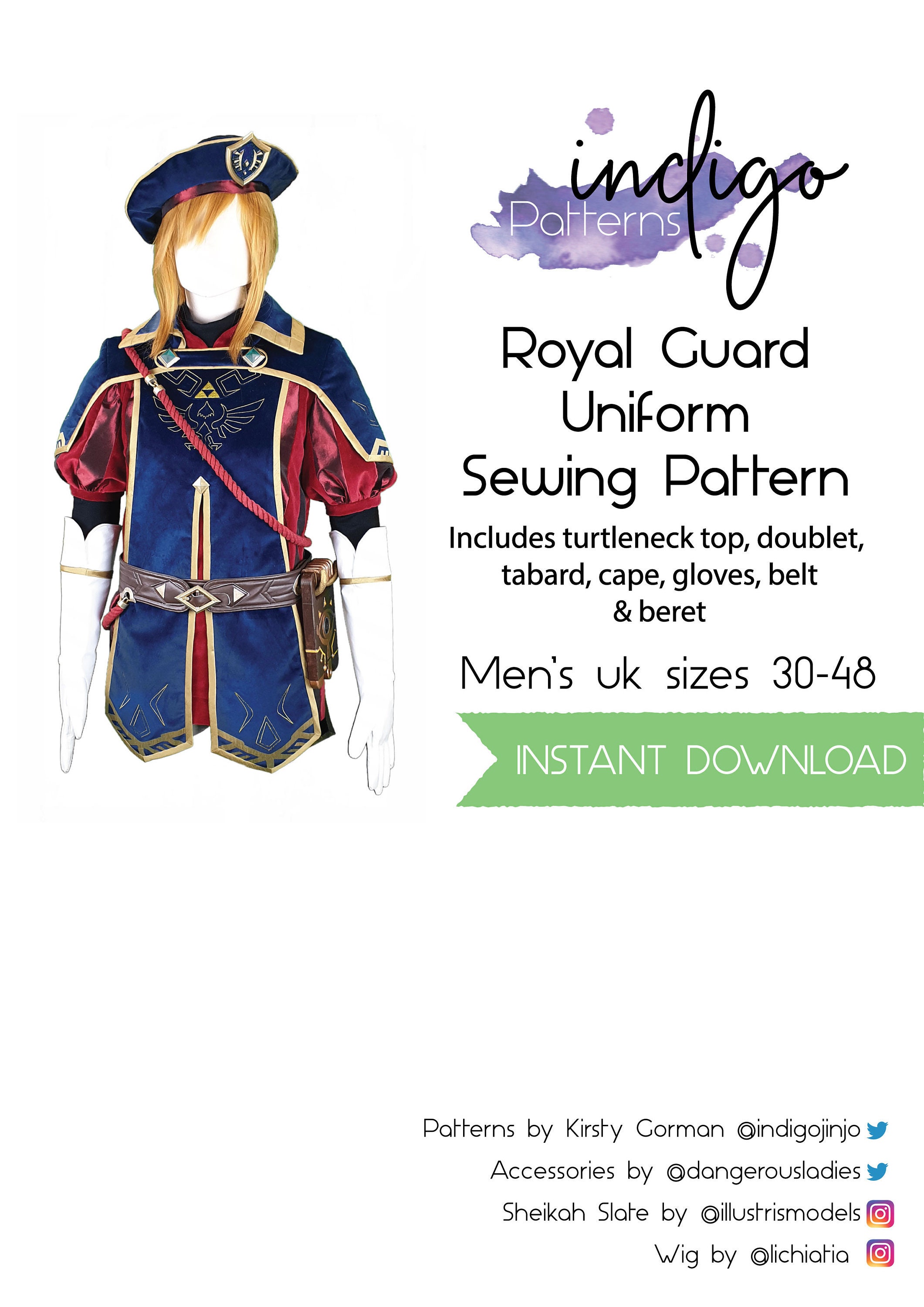 BOTW Link Cosplay Sewing Pattern Royal Guard Uniform Breath - Etsy