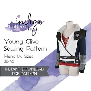 Young Clive Sewing Pattern - Digital Download PDF Sewing Pattern in Men&#39;s Uk sizes 30-48