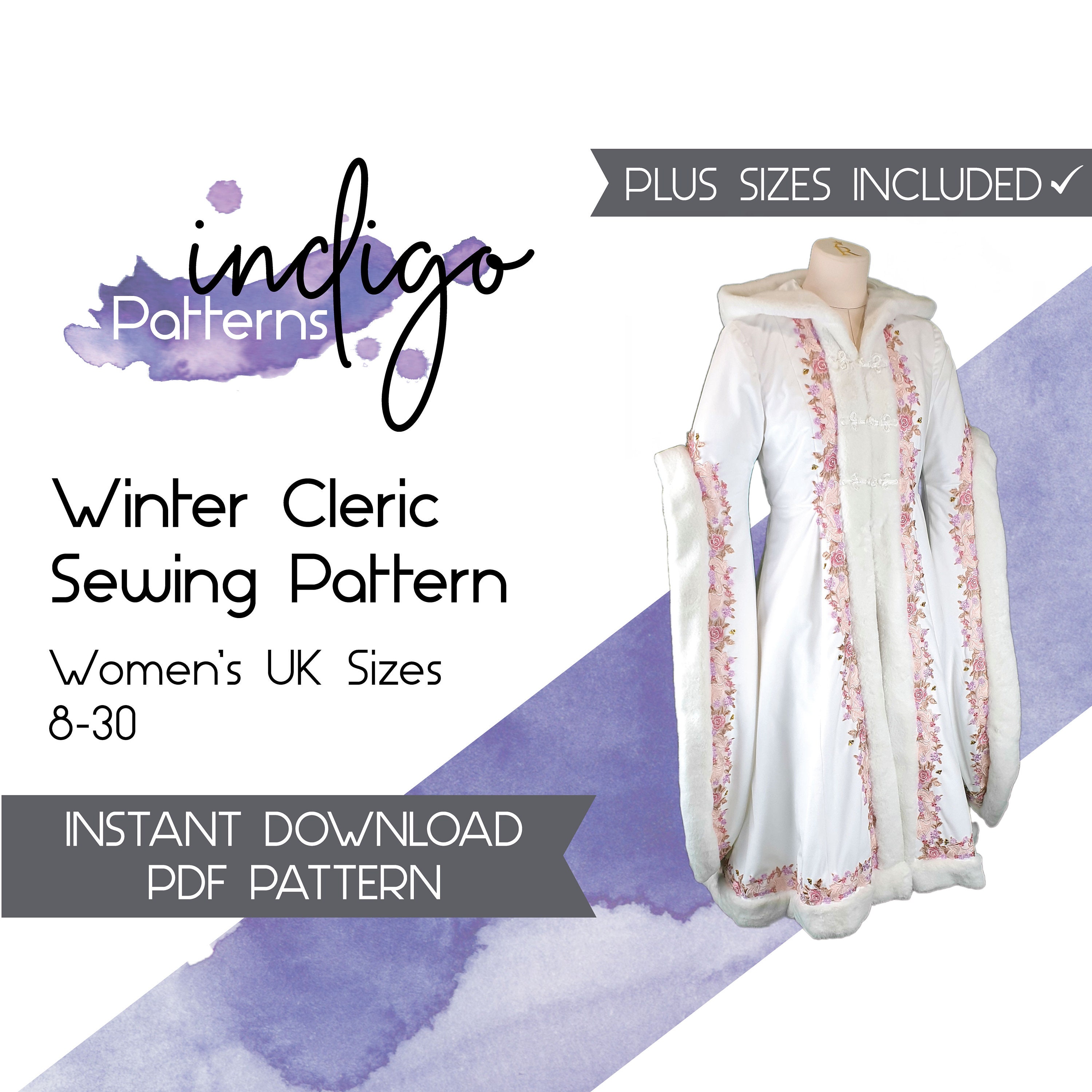 Cleric Robe Pattern Winter Cleric Costume Sewing Pattern: Cosplay Coat (PDF Pattern) - Etsy