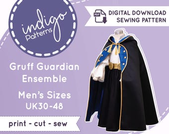 Gruff Guardian Sewing Pattern for Witch Cosplay - Men's Sizes UK30-48