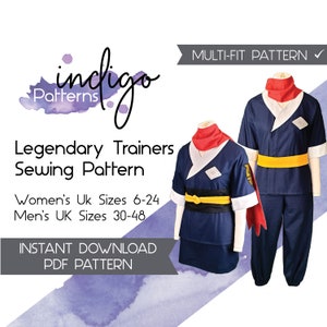 Legendary Trainer Cosplay Sewing Pattern, Unisex Costume Sewing Pattern  - Digital Download