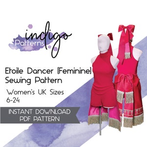 Etoile Dancer Cosplay Costume Sewing Pattern - Women&#39;s size UK6-24 PDF Digital Download Sewing Pattern