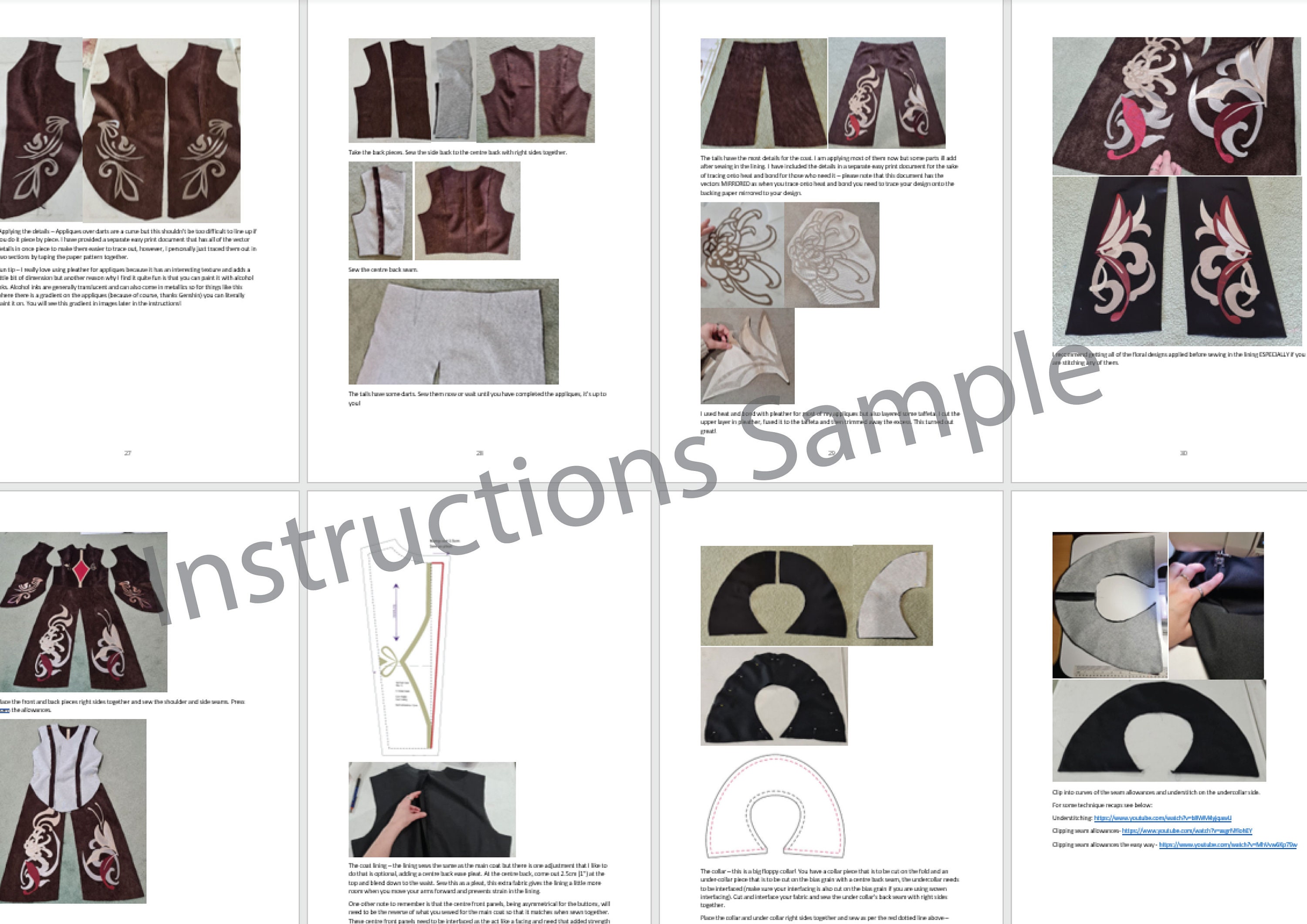 Hu Tao Genshin Impact Cosplay Sewing Pattern Hu Tao Costume Etsy Norway