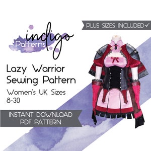 Lazy Warrior Sewing Pattern - Digital Download