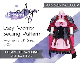 Lazy Warrior Sewing Pattern - Digital Download