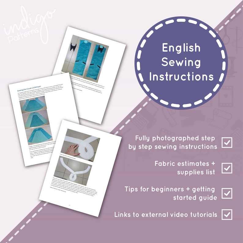 Student Witch Hat Atelier Cloak Cosplay Sewing Pattern: UK Sizes 4-30 (Digital Download) image 3