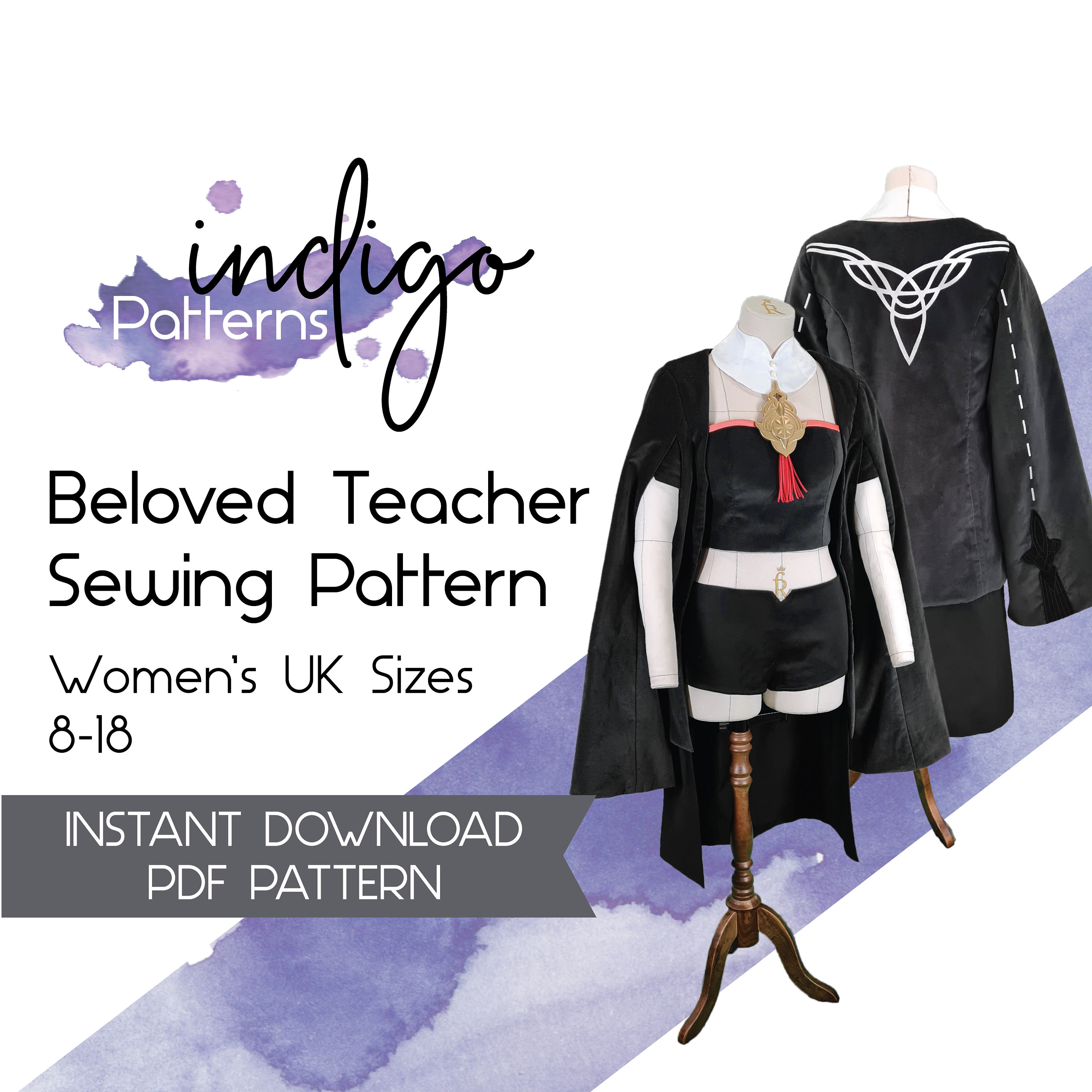 Beloved Teacher Cosplay sewing pattern -  Digital Download