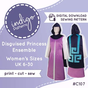 Zelda Cosplay Sewing Pattern: Disguised Princess Dress, Apron, Cape (Digital Download, UK 6-30)