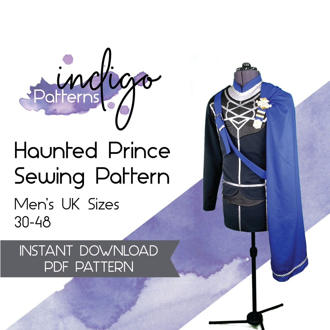 Haunted Prince Cosplay Sewing Pattern Digital Download PDF Pattern Men