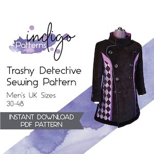 Kaname Date Cosplay Sewing Pattern, AI Somnium Files Date Cosplay Pattern, Detective Date Costume Pattern, Nirvana Institute Date Pattern