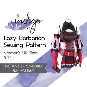 Lazy Barbarian Sewing Pattern - Digital Download