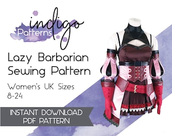 Lazy Barbarian Sewing Pattern - Digital Download