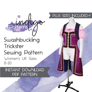 Pirate Jester   Cosplay Sewing Pattern, Reunion Jester Cosplay Pattern