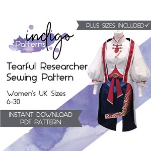 Tearful Researcher Cosplay Sewing Pattern  - Digital Download