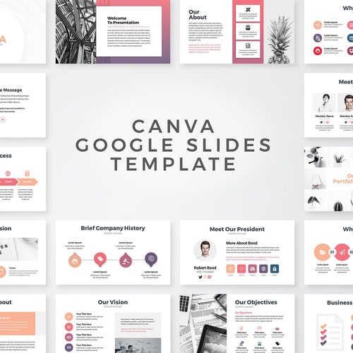 Canva Business Google Slides Presentation Template Etsy