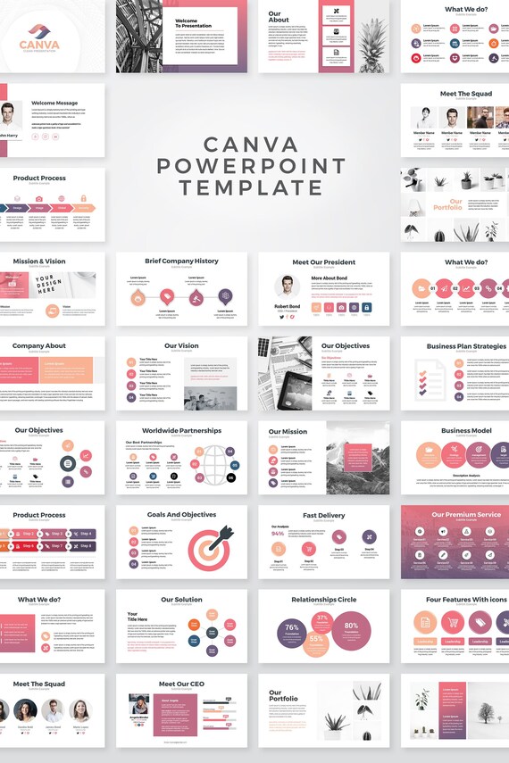 Canva Business Powerpoint Prasentationsvorlage Etsy