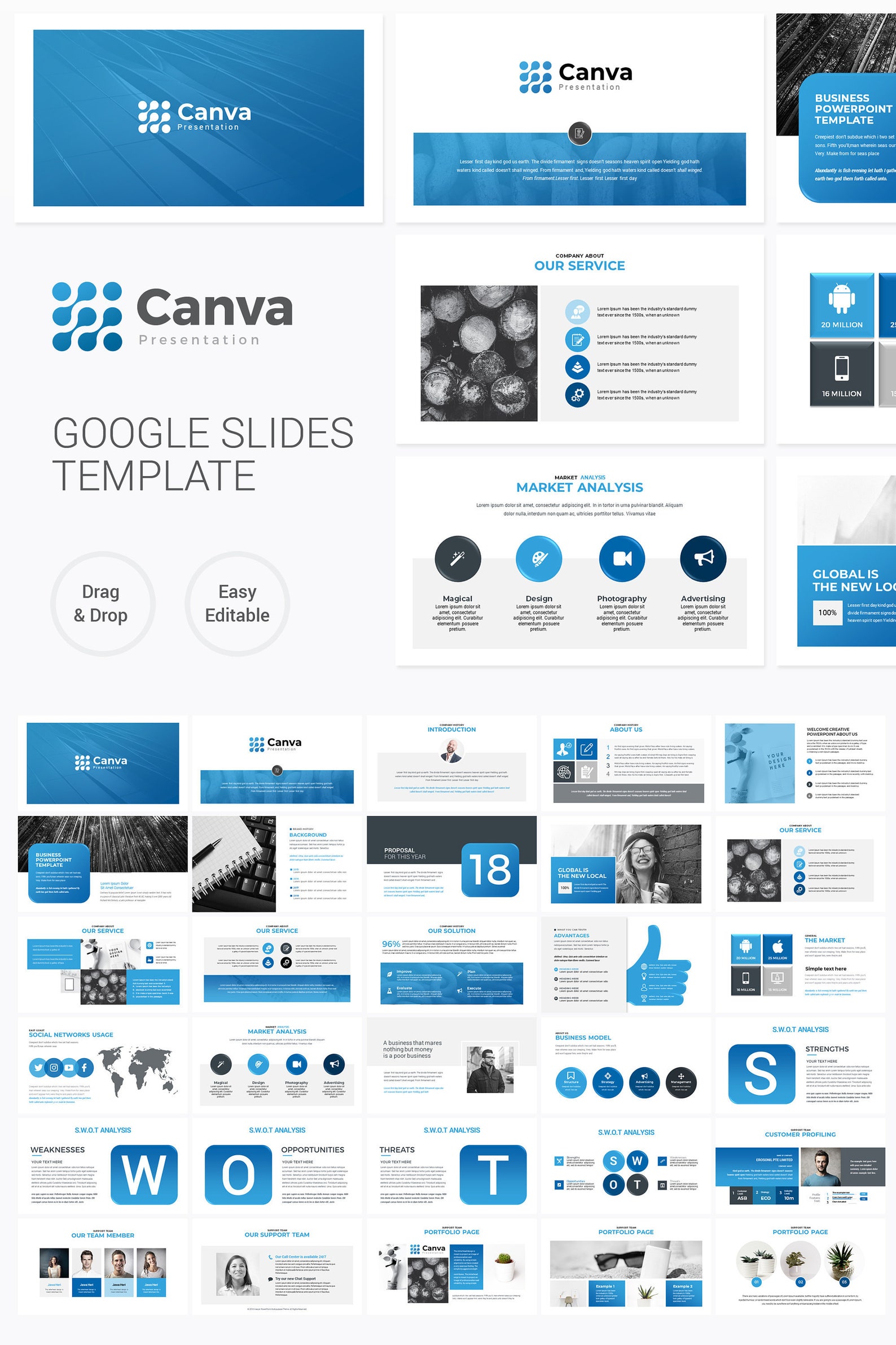 Canva creative Multipurpose Google Slides Presentation | Etsy